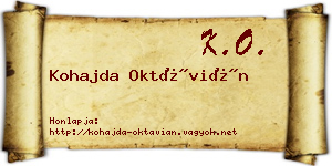 Kohajda Oktávián névjegykártya